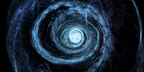 Wall Mural - colorful nebula with density glowing particles, 3d rendering.