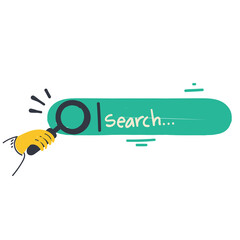 Wall Mural - hand drawn doodle search bar button illustration vector