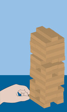 Jenga - Wood Block Tower Game