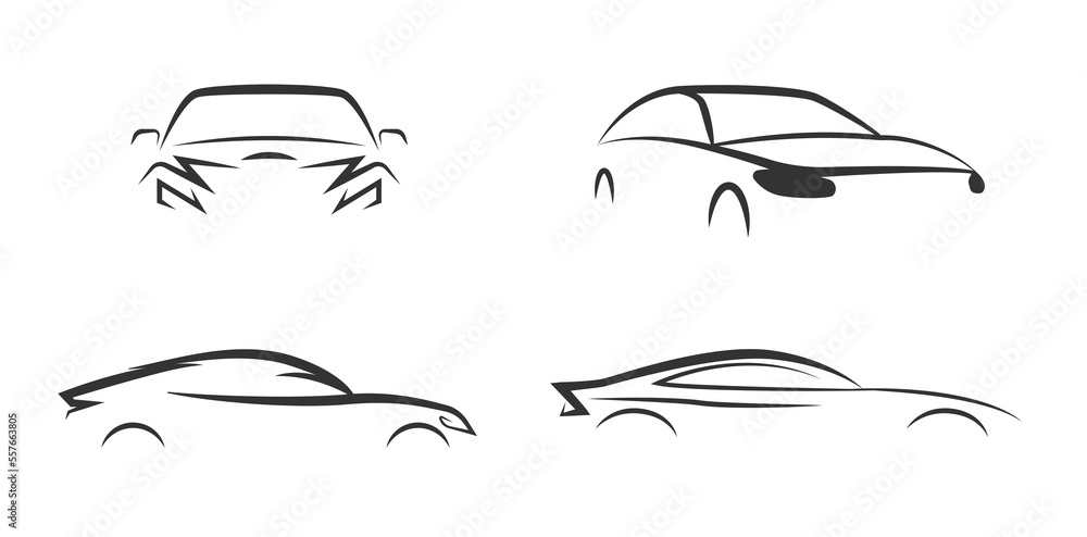 Car automobile vehicle logo icon set Stock Vector | Adobe Stock