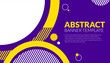 © fajarnuxs - Abstract banner background vector illustration with circle purple blue and yellow color combination and copy space for advertising or backdrop