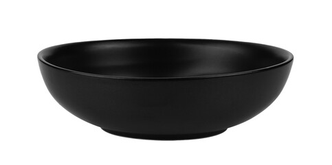 Wall Mural - black bowl isolated on transparent png