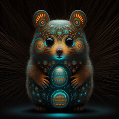 Wall Mural - Quokka Spirit in the style of Russian Matryoshka Dolls