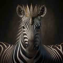 Sticker - A crowned zebra