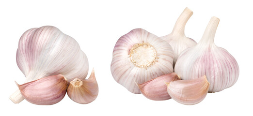 Wall Mural - Isolated garlic, transparent png, collection, PNG format, cut out