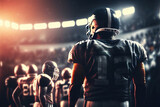 Fototapeta Perspektywa 3d - American football players in a super bowl game, generative ai