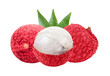 © supamas - Lychee with leaf isolated on transparent png