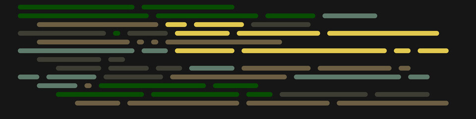 Code on screen vector illustration, flat cartoon coding lines simulation
