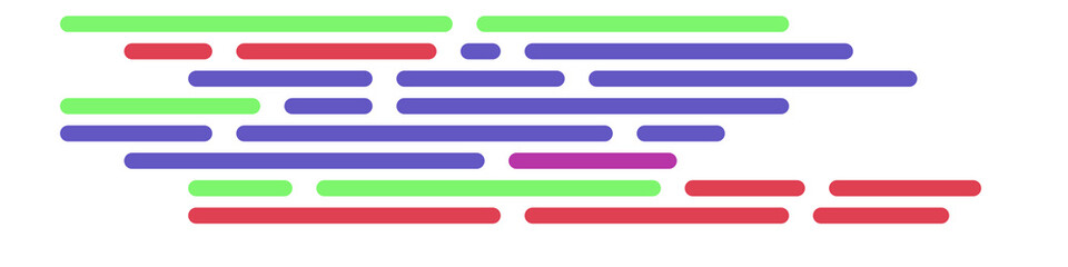 Code on screen vector illustration, flat cartoon coding lines simulation