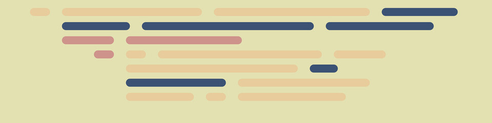 Code on screen vector illustration, flat cartoon coding lines simulation