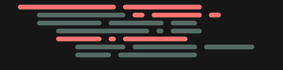 Code on screen vector illustration, flat cartoon coding lines simulation