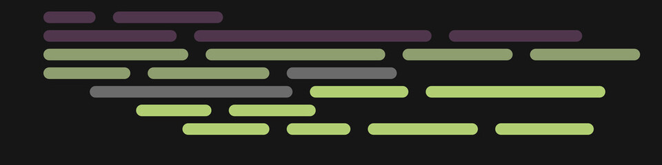 Code on screen vector illustration, flat cartoon coding lines simulation