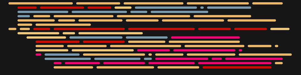 Code on screen vector illustration, flat cartoon coding lines simulation