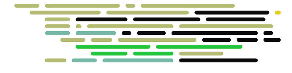 Code on screen vector illustration, flat cartoon coding lines simulation