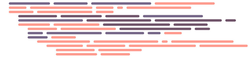 Code on screen vector illustration, flat cartoon coding lines simulation