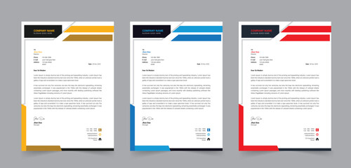 Poster - Creative unique letterhead design template