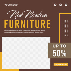 Wall Mural - Furniture sale banner Social media post template