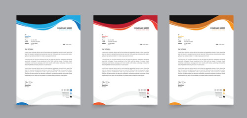 Wall Mural - Professional clean unique letterhead design template