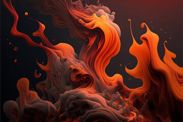 Wall Mural - abstract wavy fire flames background