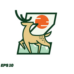 Sticker - Deer Or Hunting Alphabet Z