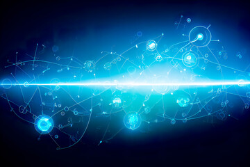 Wall Mural - modern digital futuristic abstract wallpaper background (generative ai)