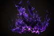 a purple fire is shown in the dark sky with a black background and a black background with a purple fire., generative ai