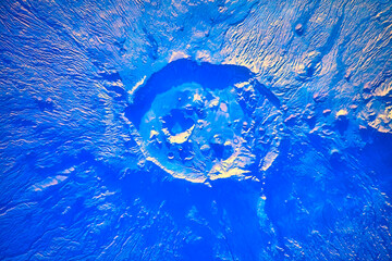 Wall Mural - volcano crater. digital enhancement. elements by nasa