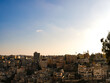 Amman weidbdah sunset view blue sky, and the sun is bright
