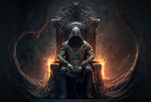 Demon Sitting On A Throne