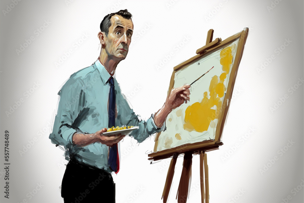 White Background with Isolated Clipart Drawing of Professor and ...