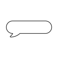 Wall Mural - speech bubble vector icon. line sign for mobile concept and web design. symbol, logo illustration. v