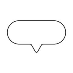 Wall Mural - speech bubble vector icon. line sign for mobile concept and web design. symbol, logo illustration. v