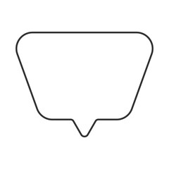 Wall Mural - speech bubble vector icon. line sign for mobile concept and web design. symbol, logo illustration. v