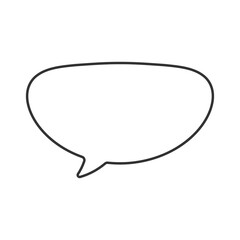 Wall Mural - speech bubble vector icon. line sign for mobile concept and web design. symbol, logo illustration. v