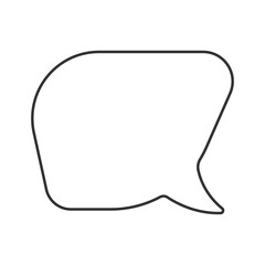 Wall Mural - speech bubble vector icon. line sign for mobile concept and web design. symbol, logo illustration. v