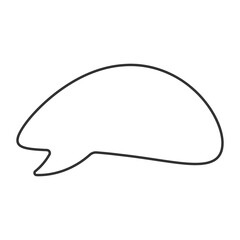 Wall Mural - speech bubble vector icon. line sign for mobile concept and web design. symbol, logo illustration. v