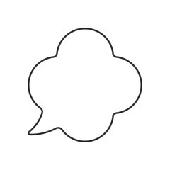 Wall Mural - speech bubble vector icon. line sign for mobile concept and web design. symbol, logo illustration. v