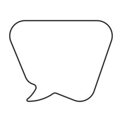 Wall Mural - speech bubble vector icon. line sign for mobile concept and web design. symbol, logo illustration. v