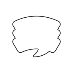 Wall Mural - speech bubble vector icon. line sign for mobile concept and web design. symbol, logo illustration. v