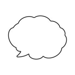 Wall Mural - speech bubble vector icon. line sign for mobile concept and web design. symbol, logo illustration. v