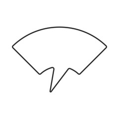 Wall Mural - speech bubble vector icon. line sign for mobile concept and web design. symbol, logo illustration. v