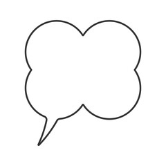 Wall Mural - speech bubble vector icon. line sign for mobile concept and web design. symbol, logo illustration. v