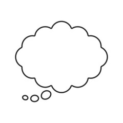 Wall Mural - speech bubble vector icon. line sign for mobile concept and web design. symbol, logo illustration. v