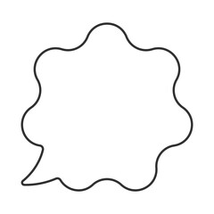 Wall Mural - speech bubble vector icon. line sign for mobile concept and web design. symbol, logo illustration. v