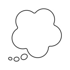 Wall Mural - speech bubble vector icon. line sign for mobile concept and web design. symbol, logo illustration. v