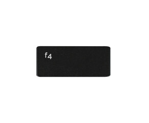 Sticker - computer keyboard button F4