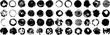 Vector image black ink blobs and spots set
