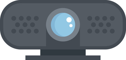 Sticker - 4k web camera icon flat vector. Video, photo camcorder. Digital picture isolated