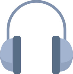 Poster - Headphones playlist icon flat vector. Music song. Mobile player isolated