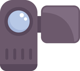 Poster - Stream camera icon flat vector. Live video. Online play isolated